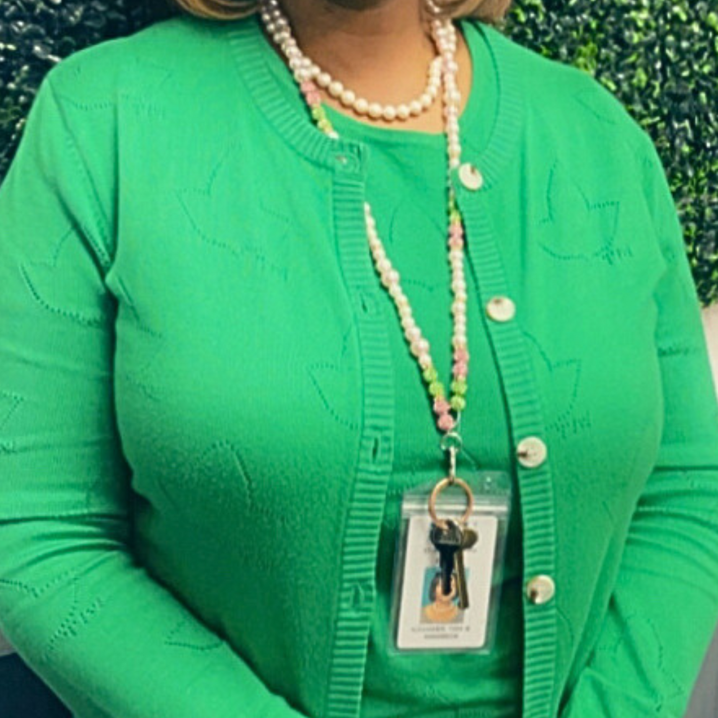 LANYARD AKA PINK AND GREEN