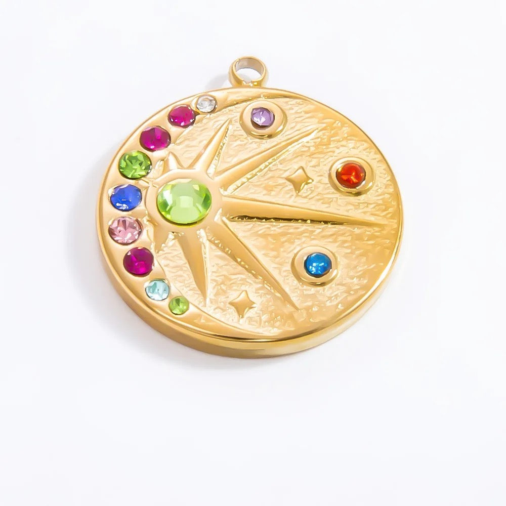 BIRTHSTONE SUNBURST CHARM