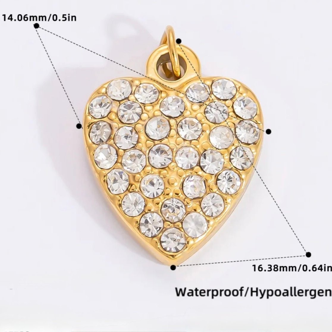 BLING HEART CHARM