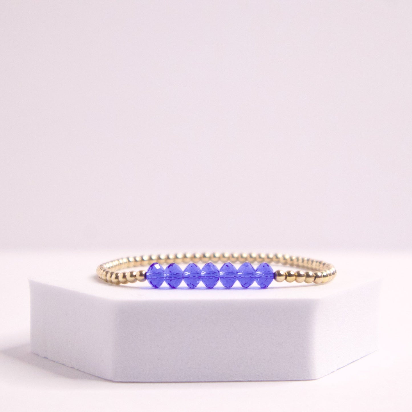 14k gold filled December Birthday beaded bracelet