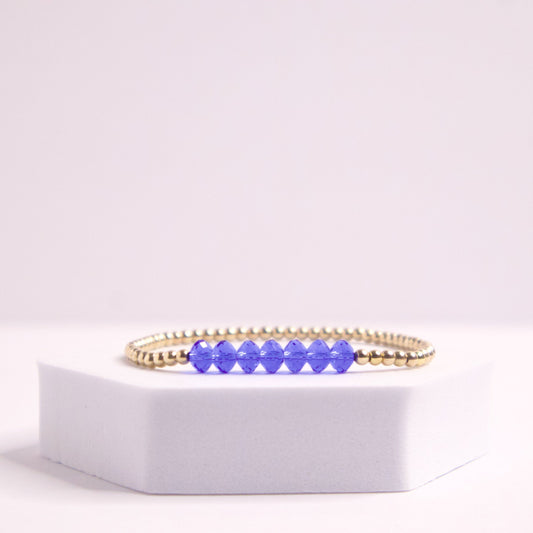 14k gold filled December Birthday beaded bracelet