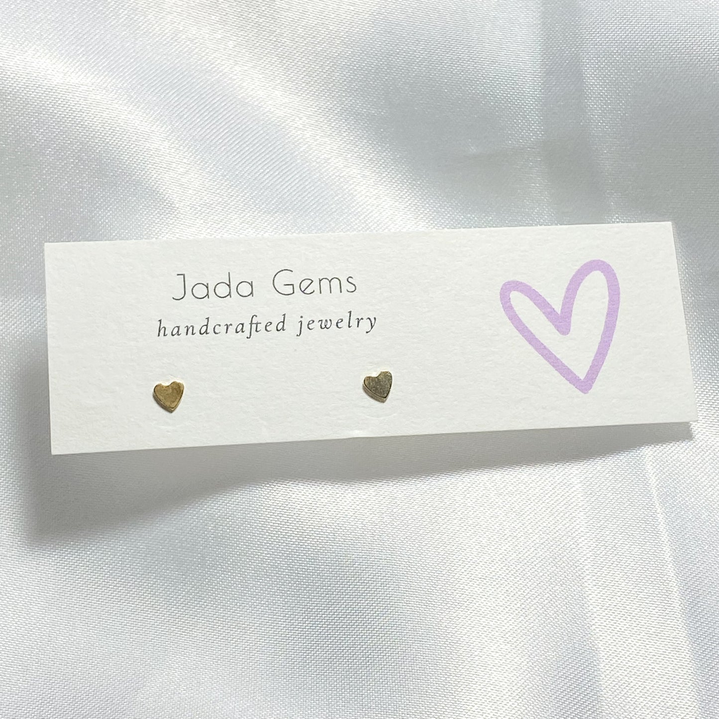14gf heart studs