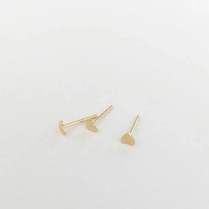 14gf heart stud earrings