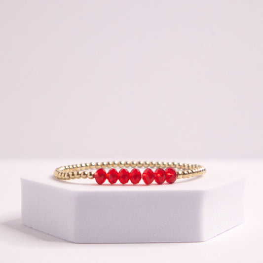 14k gold filled January Beaded Bracelet