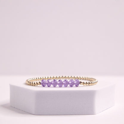 14k gold filled June Birthday Bracelet