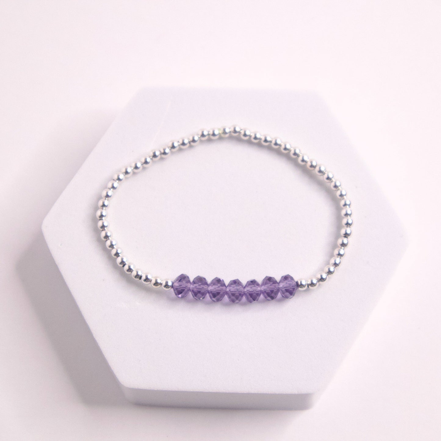 Sterling Silver June beaded bracelet