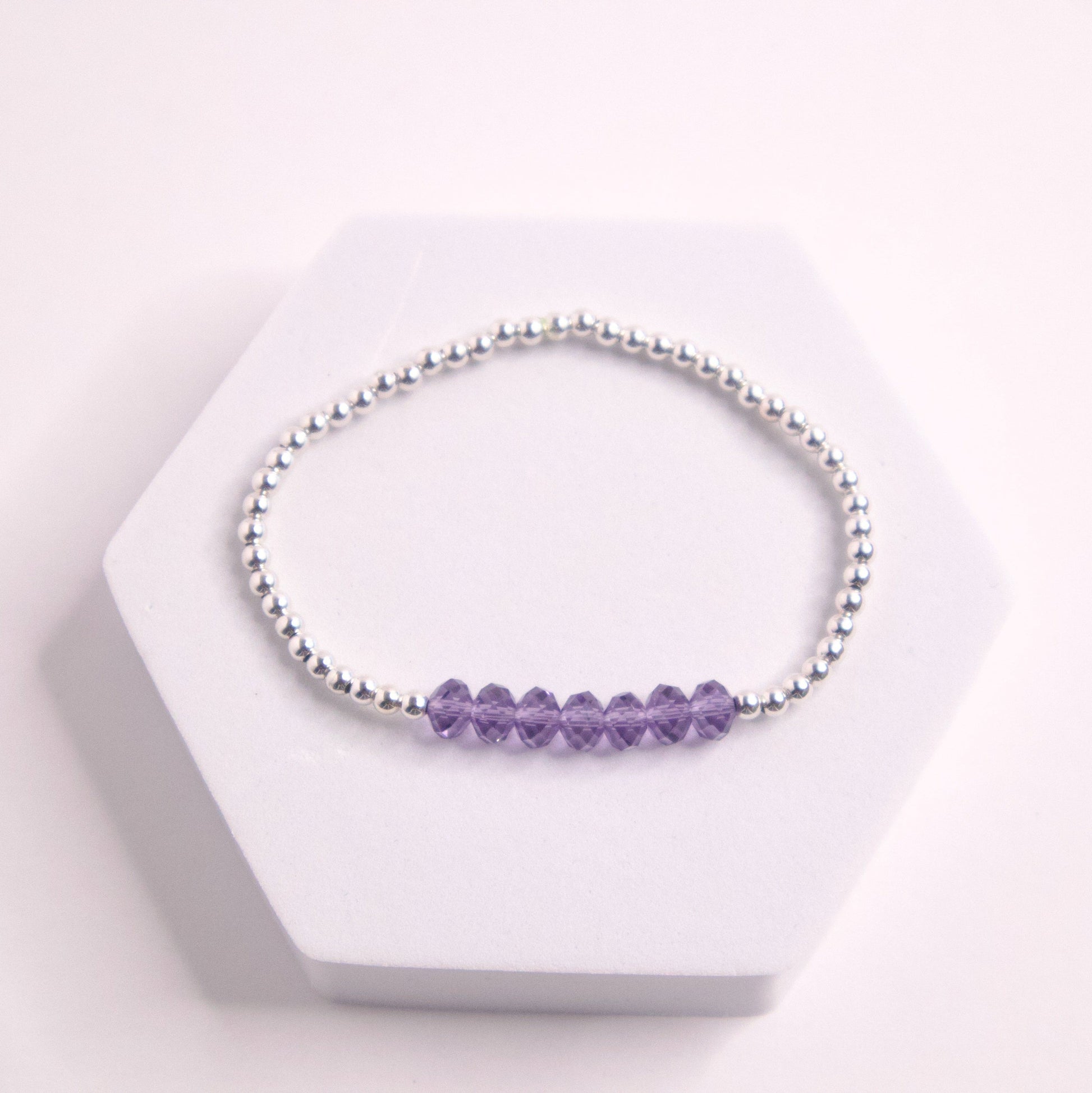 Sterling Silver June beaded bracelet